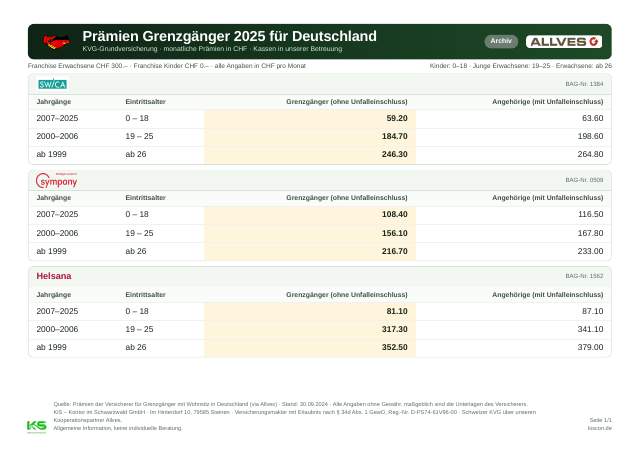 Podgląd zestawienia składek 2025